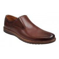 Oferta Marimea 40 Pantofi barbati casual din piele naturala maro fara siret L330ELM